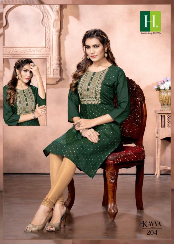 Hirwa Kavya Vol 2 Festive Wear Silk Designer Kurti Collection